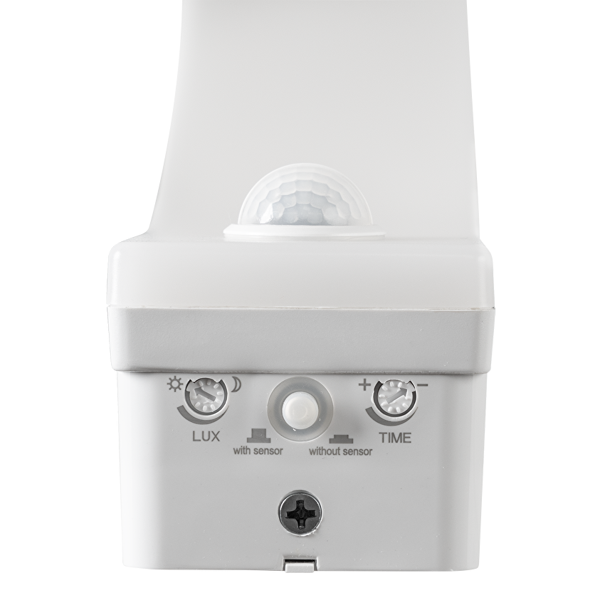 Lampa LED de perete cu functie ON/OFF cu senzor PIR si putere variabila 12W/15W/20W 4000K, IP65, alba