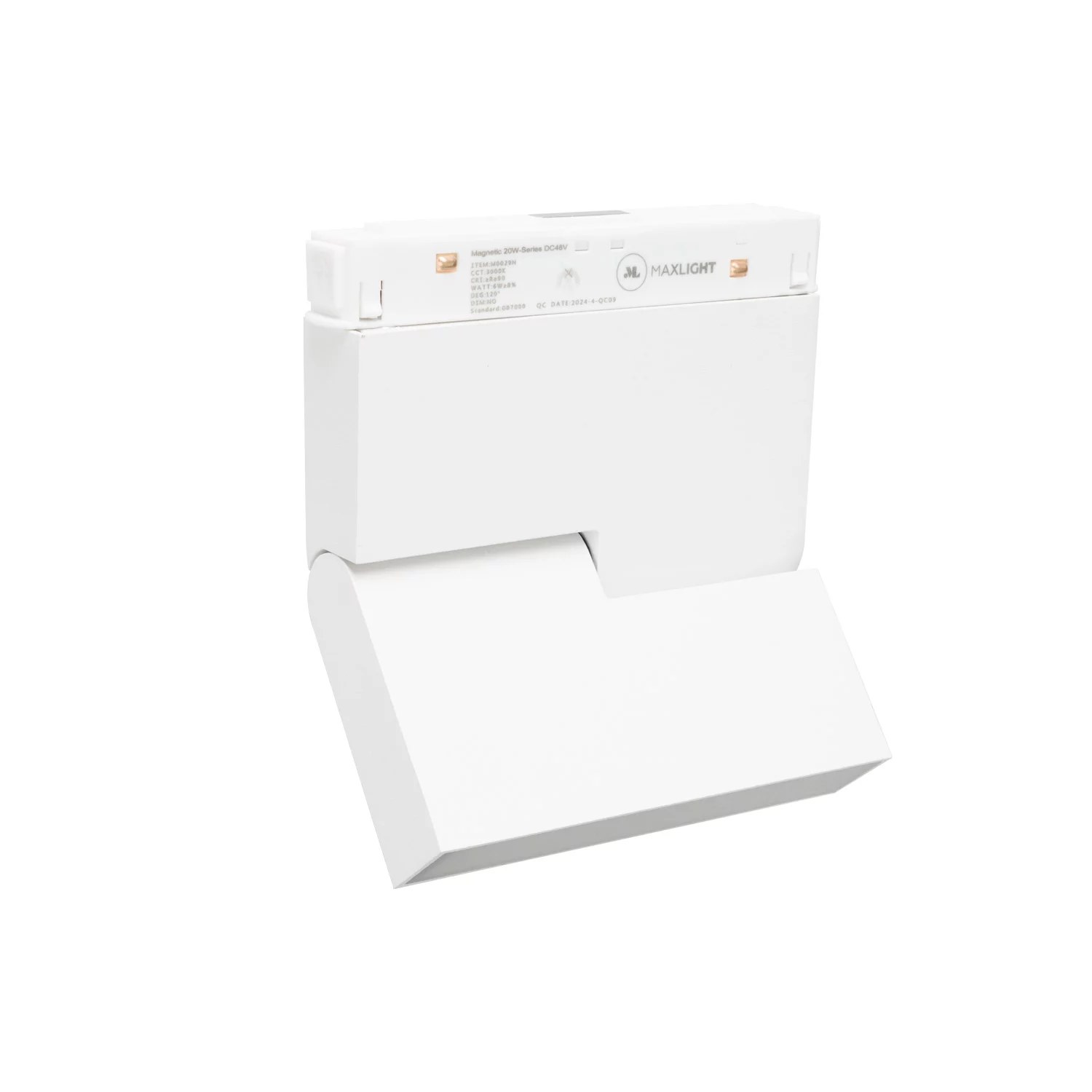 Linie luminoasă magnetică rabatabilă On/Off 5,3W 205lm 3000K 95° alb Maxlight M0029N