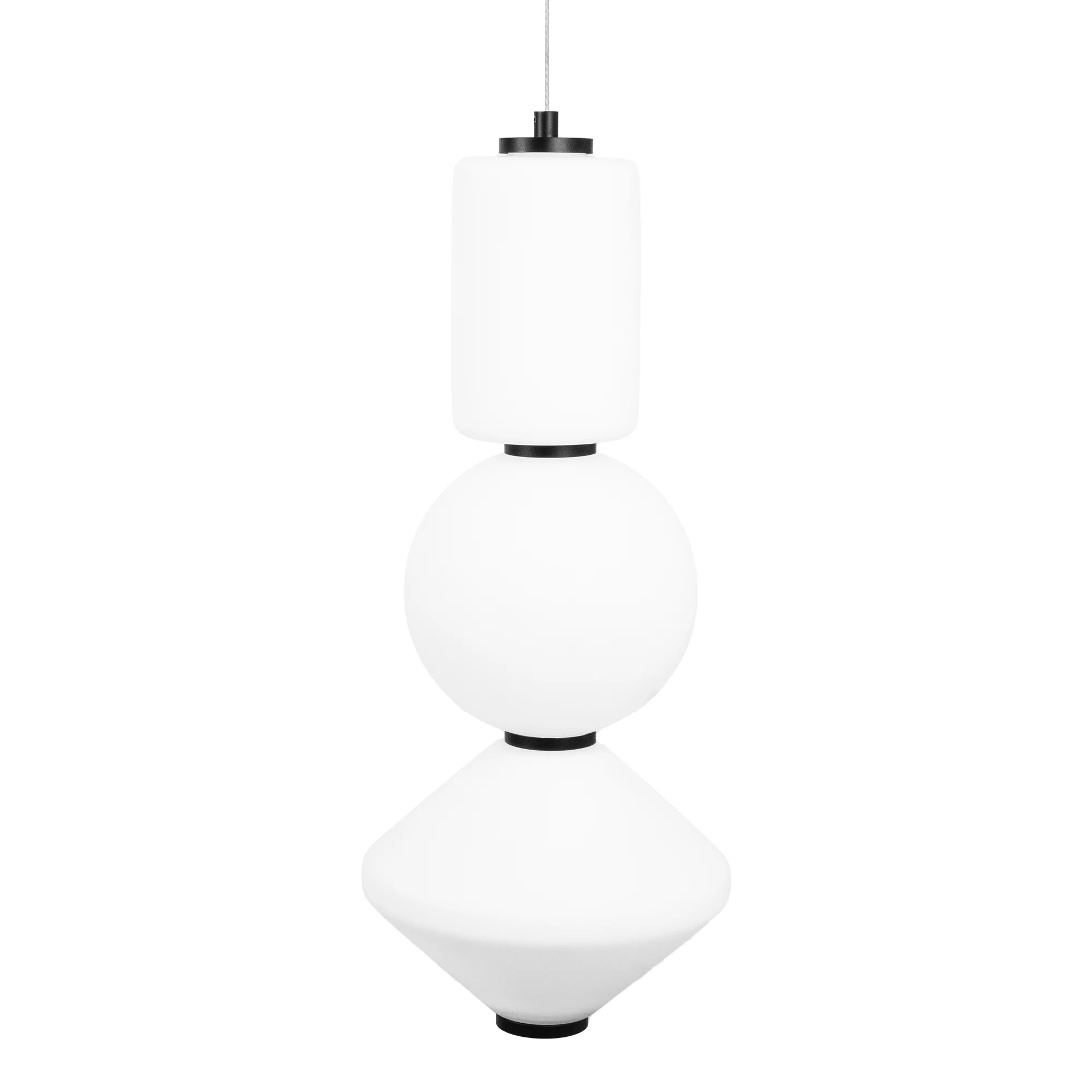 Lustră suspendată LED Akiko 16W 1280lm 3000K negru Maxlight P0468