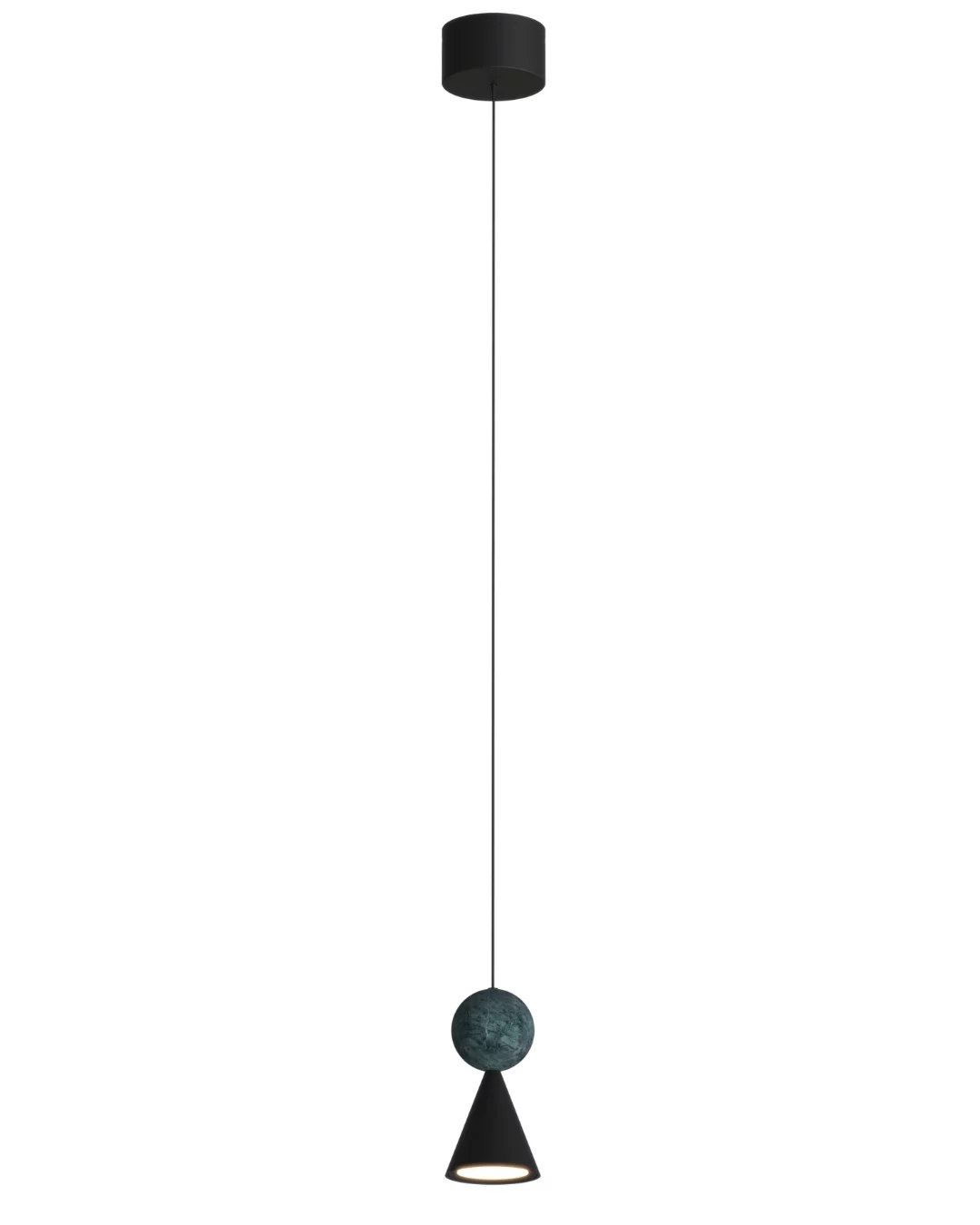 Lustră suspendată LED Bingo 11W 8W 398lm 3000K 100° negru Maxlight P0682