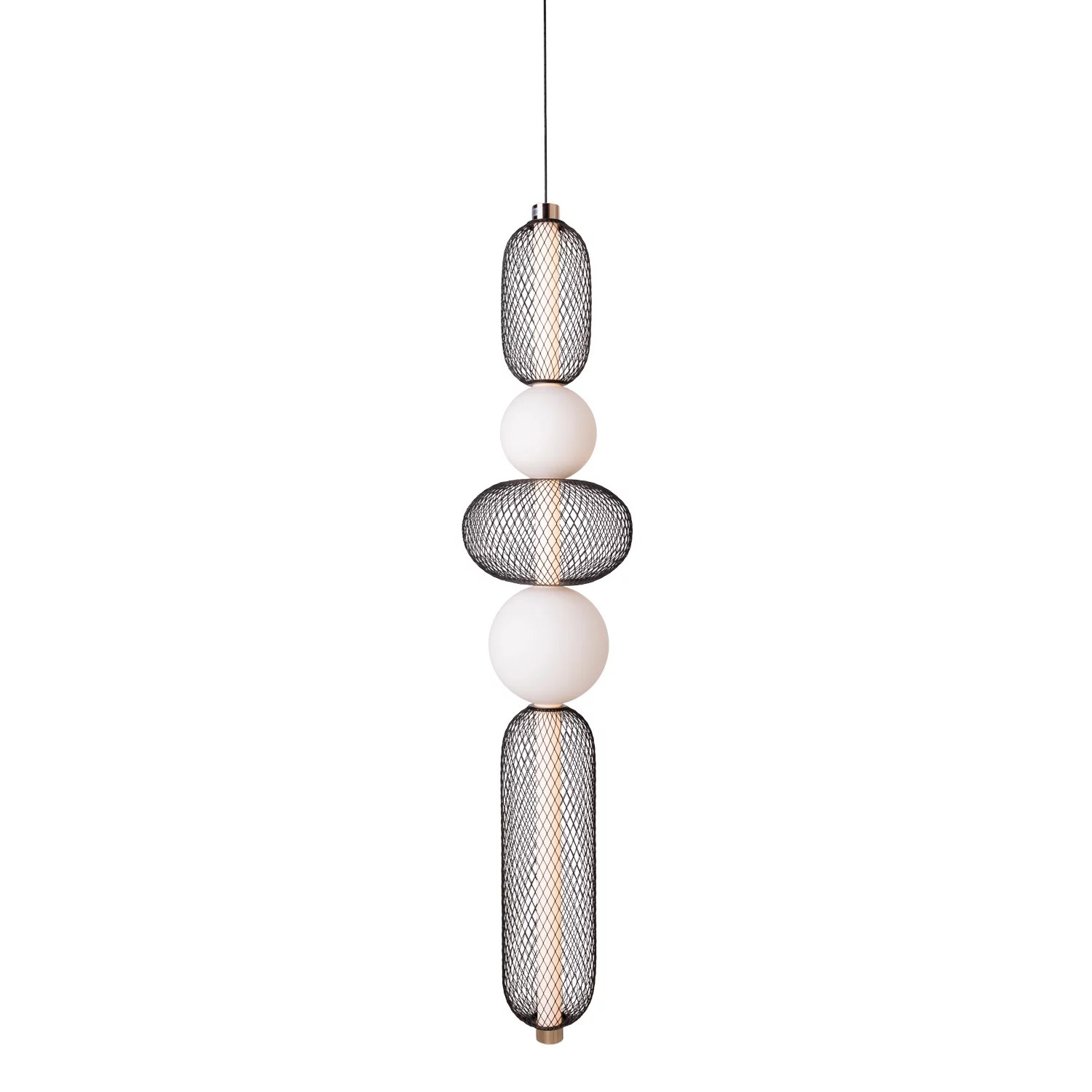 Lustră suspendată LED Bora B 28W 1630lm 3000K negru + auriu Maxlight P0592
