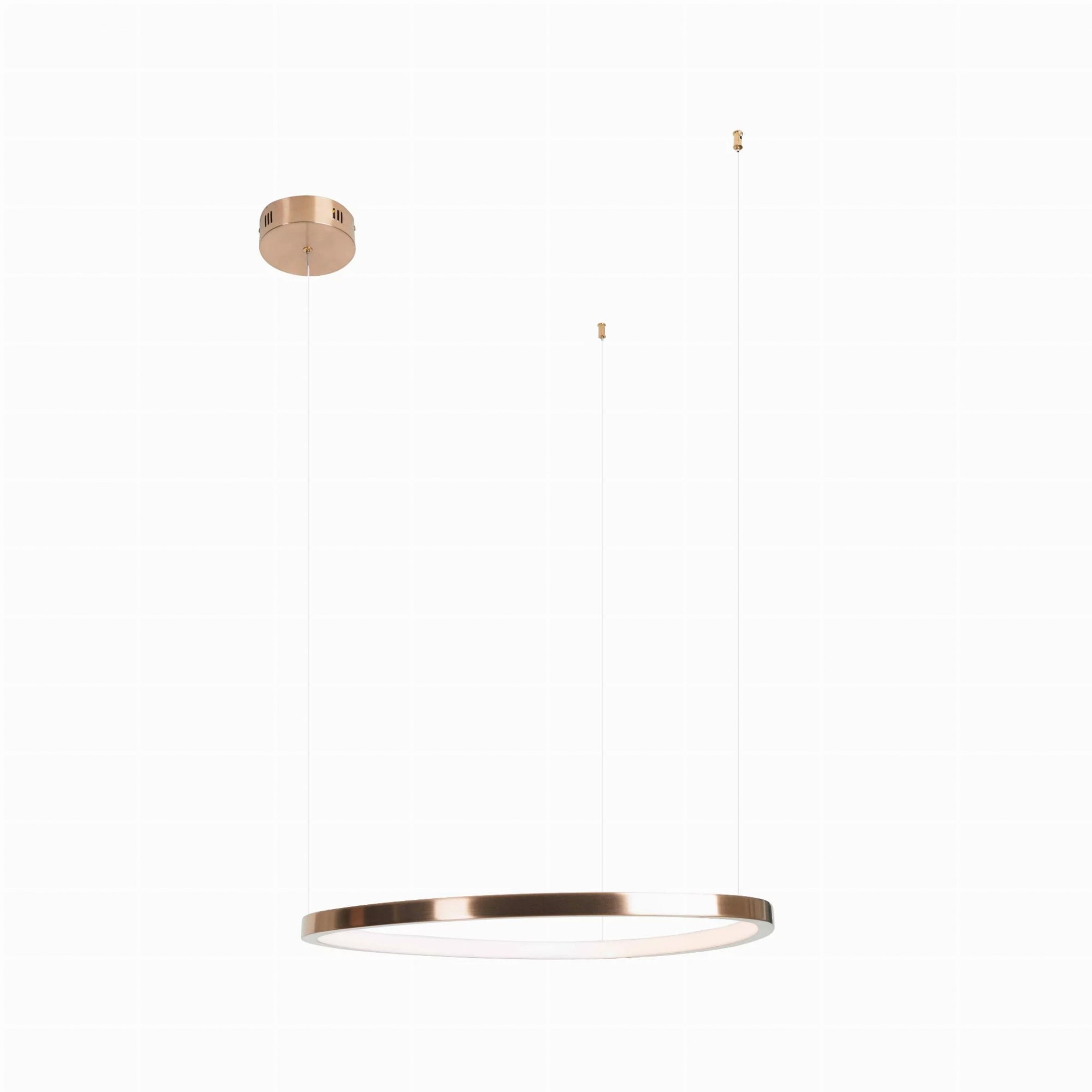 Lustră suspendată LED Cayenne 60 cm 27W 1420lm 3000K dimabil Ø55cm cupru periat Maxlight P0605D