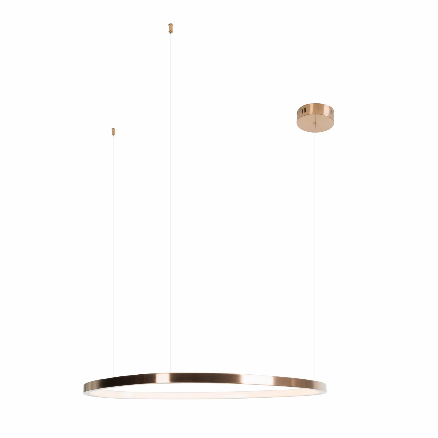 Lustră suspendată LED Cayenne 80 cm 37W 1732lm 3000K dimabil Ø74cm cupru periat Maxlight P0606D