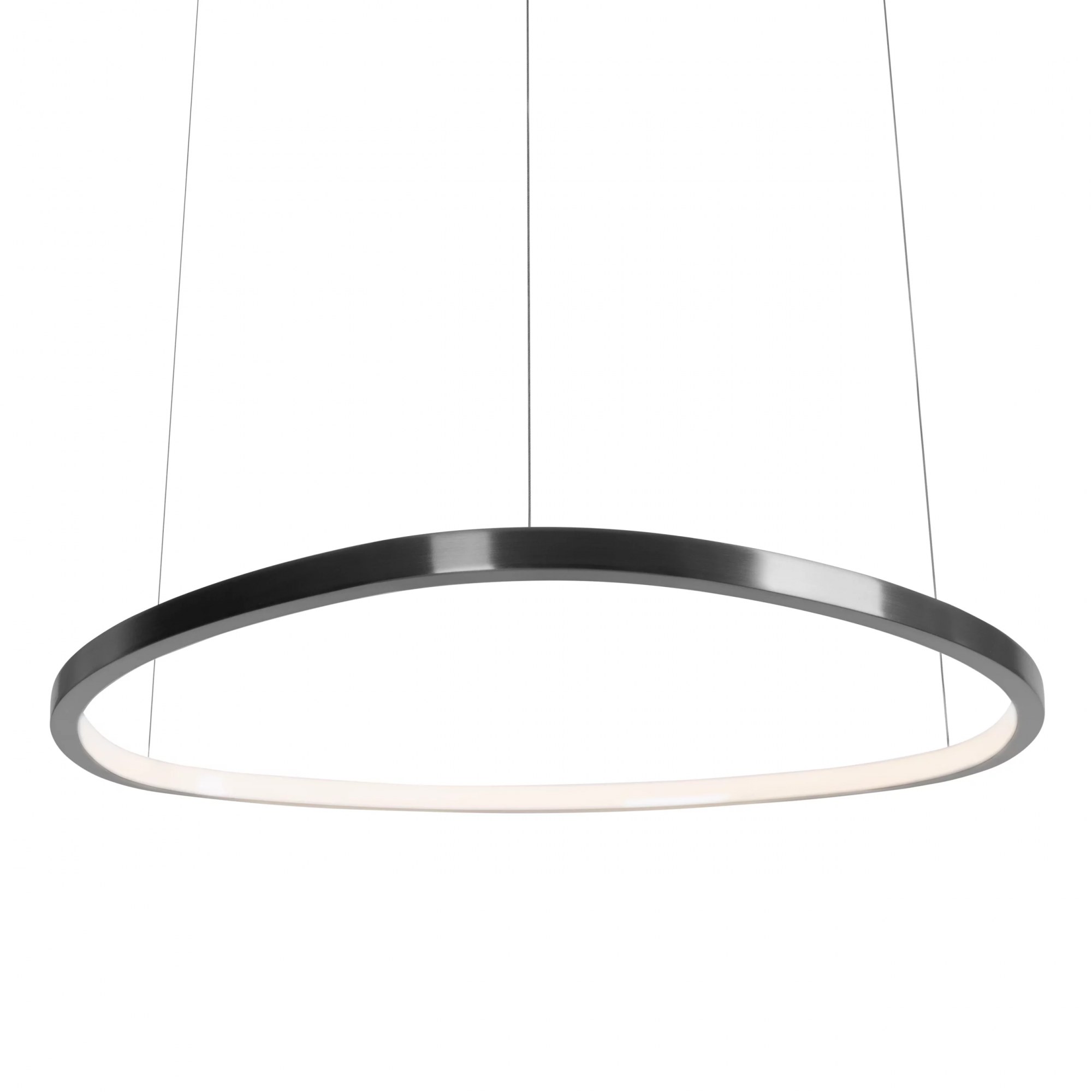 Lustră suspendată LED Cayenne 80cm 37W 1732lm 3000K dimabil Ø74cm negru periat Maxlight P0662D