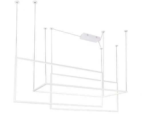 Lustră suspendată LED Geometric 79,8W 6400lm 3000K L145cm alb Maxlight P0272