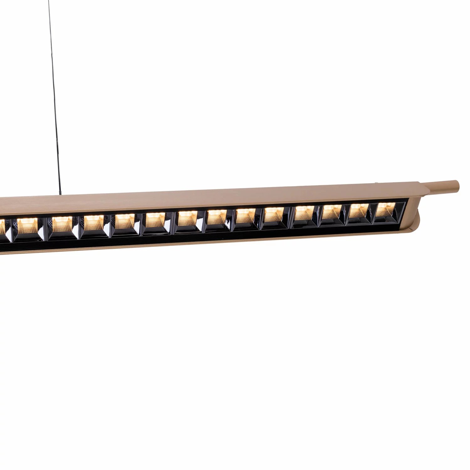 Lustră suspendată LED Jo-Jo Modern 41,5W 1660lm 2700-6500K dimabil L124cm negru + auriu Maxlight P0596