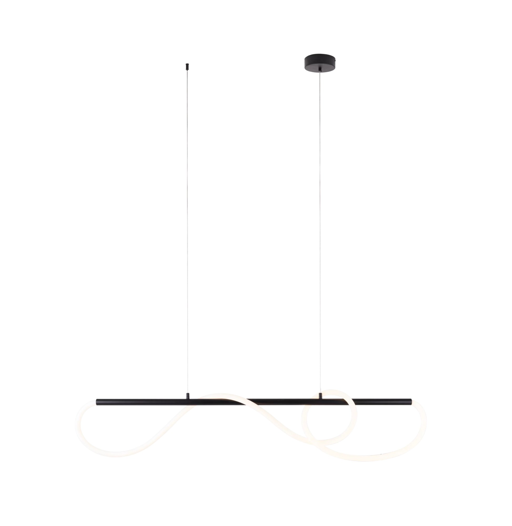 Lustră suspendată LED Laguna 30W 2658lm 3000K L120cm negru Maxlight P0512