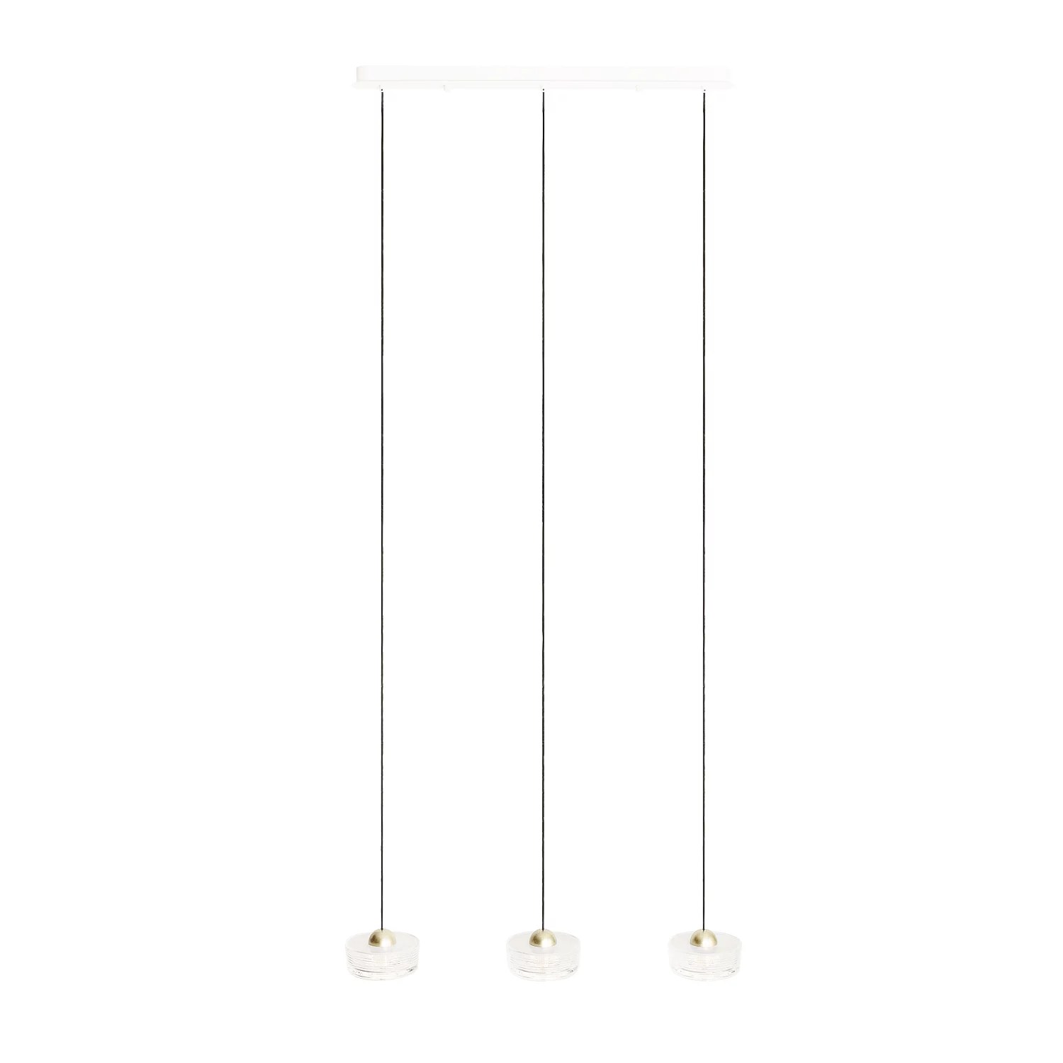Lustră suspendată LED Lipari III 22W 1610lm 4000K Ø16cm alb + auriu periat Maxlight P0545