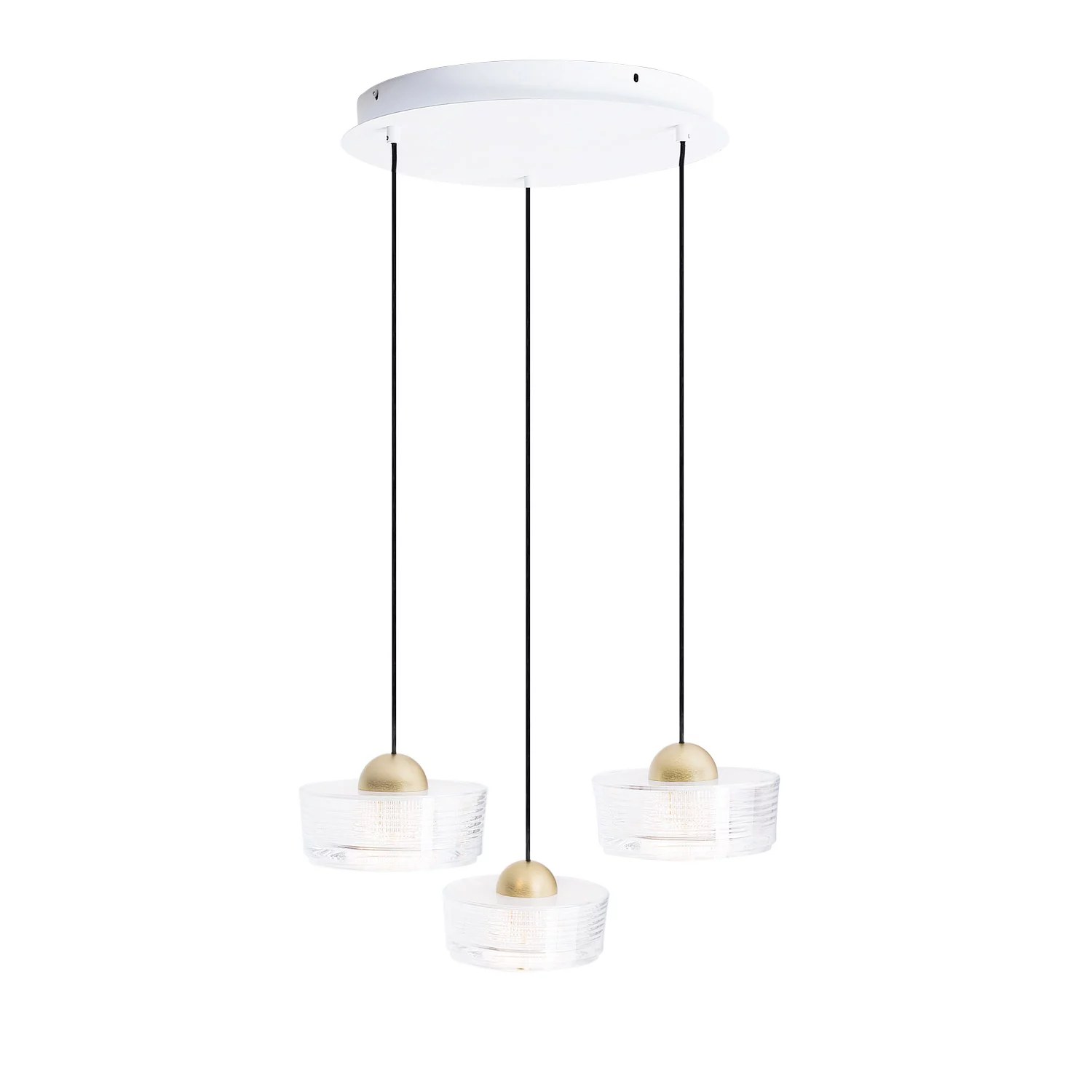 Lustră suspendată LED Lipari III 22W 1728lm 4000K Ø16cm alb + auriu periat Maxlight P0543