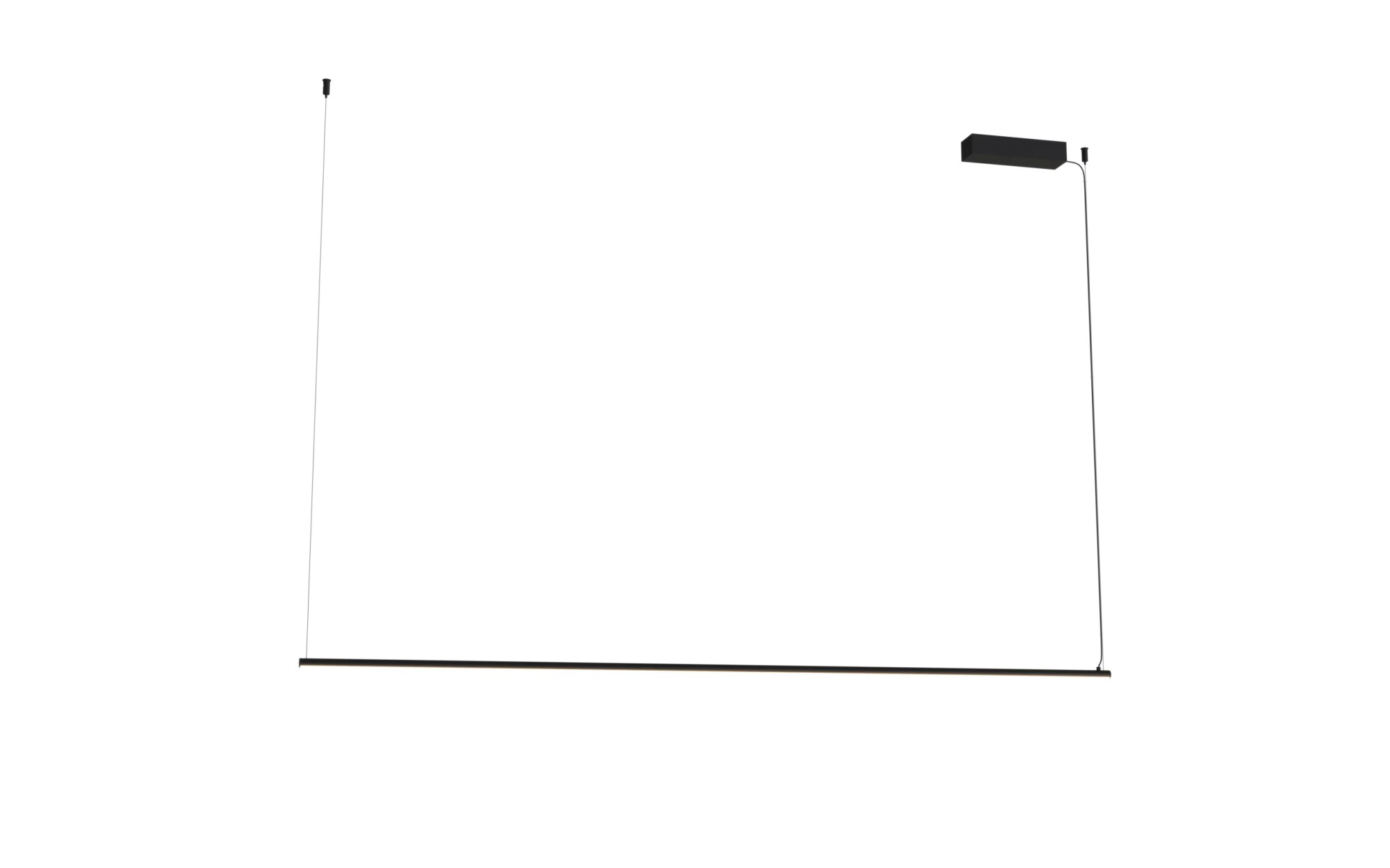 Lustră suspendată LED Longi 38W 41W 2109lm 3000K 180° negru Maxlight P0680