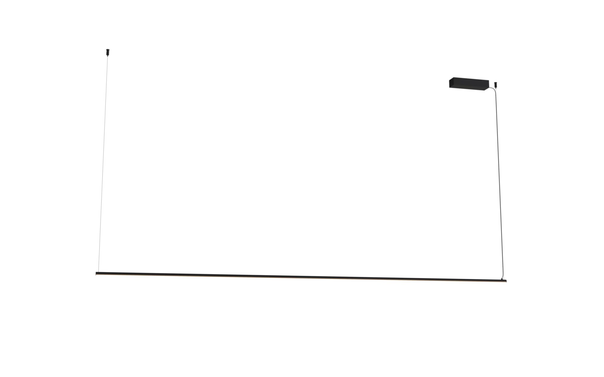 Lustră suspendată LED Longi 48W 52W 2595lm 3000K 180° negru Maxlight P0681