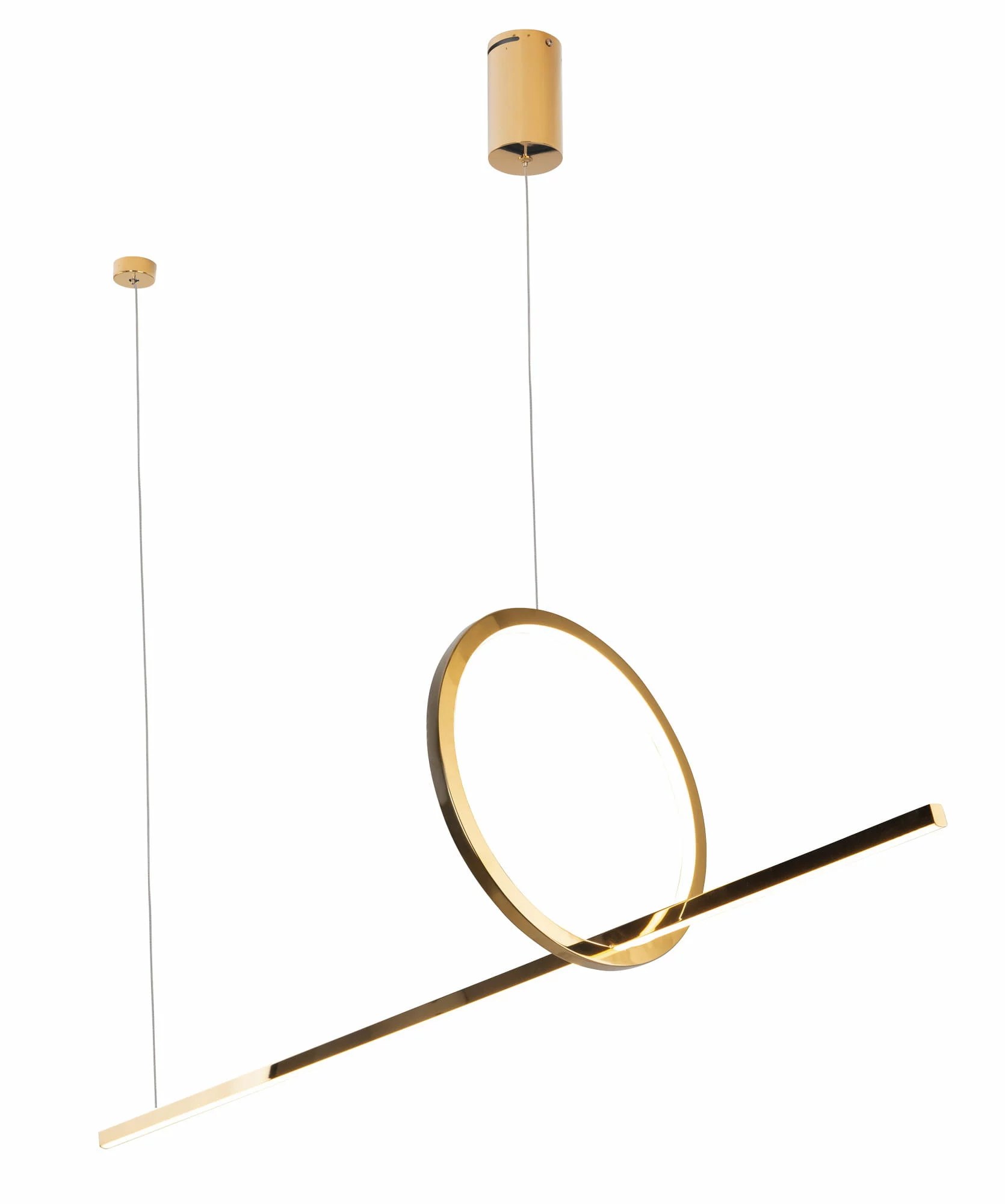 Lustră suspendată LED Lozanna 18W 1800lm 3000K L100cm auriu Maxlight P0390