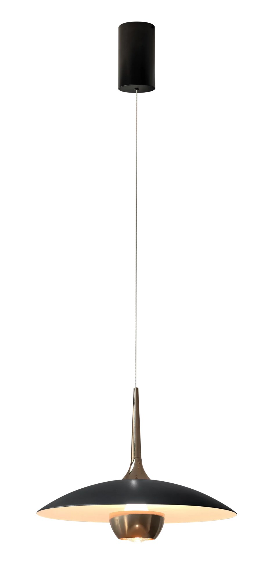 Lustră suspendată LED Manuka 12W 689lm 3000K Ø28cm negru + auriu Maxlight P0676