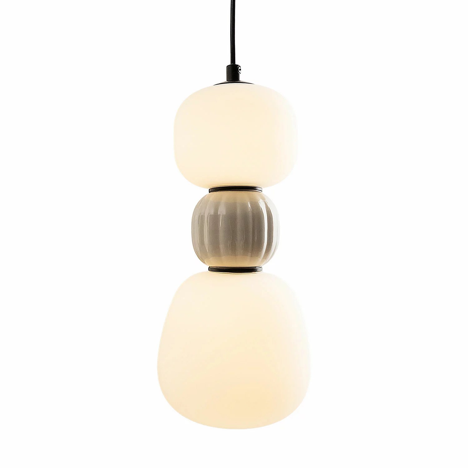 Lustră suspendată LED Modern 13W 12W 838lm 3000K Ø14cm gri-alb RAL 9002 Maxlight P0627