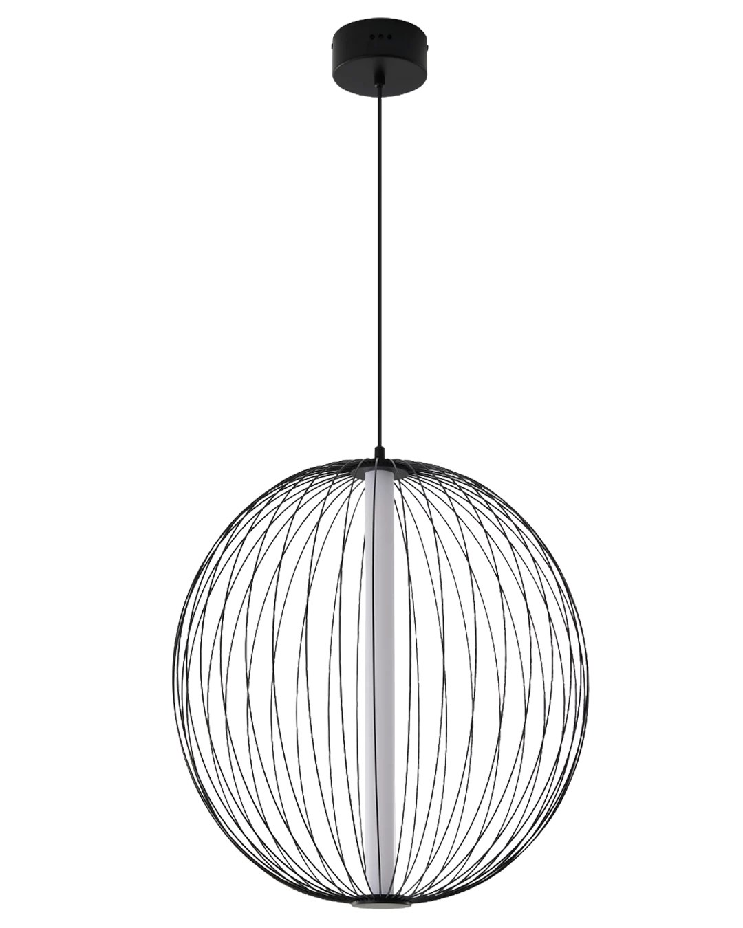 Lustră suspendată LED Nelson 32W 3000K Ø80cm negru Maxlight P0677