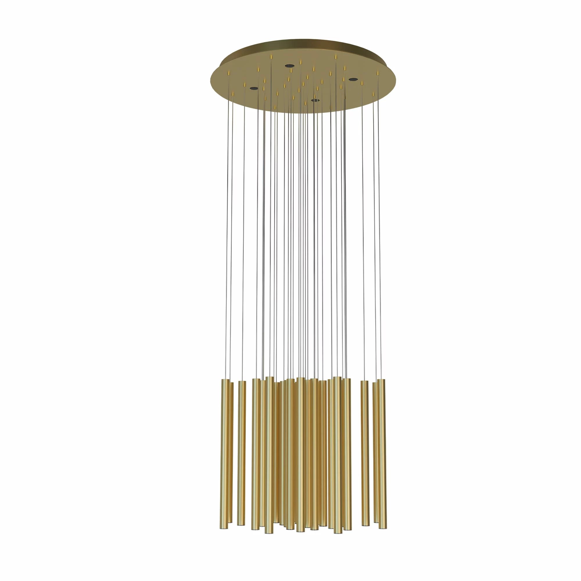 Lustră suspendată LED Organic 45W 2200lm 3000K dimabil auriu periat Maxlight P0476D