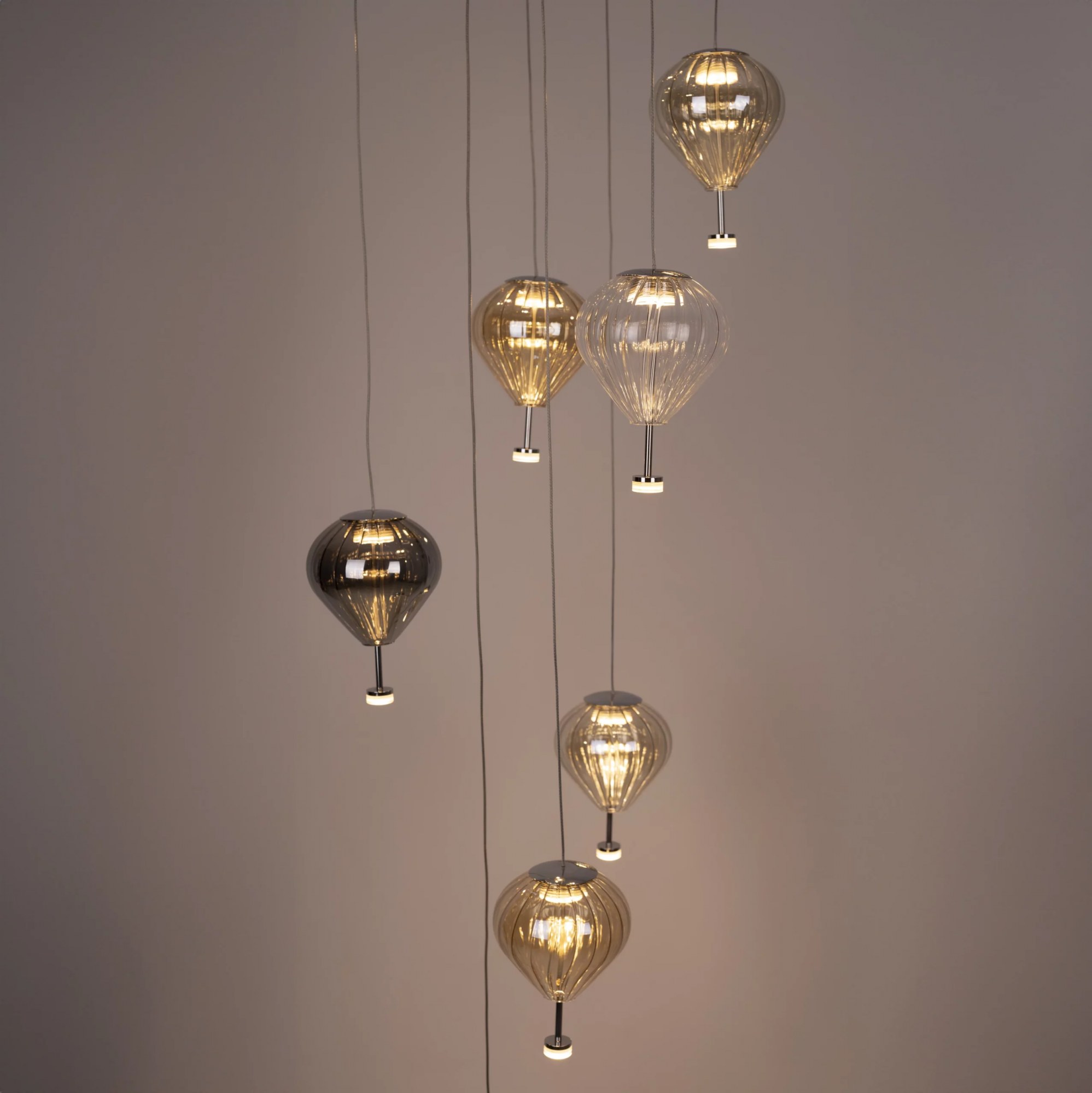 Lustră suspendată LED Palloncini 11 66W 5280lm 3000K dimabil Ø45cm multicolor Maxlight P0526D