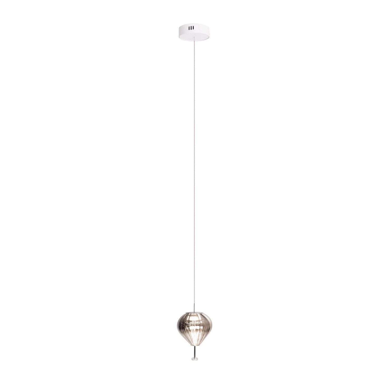 Lustră suspendată LED Palloncini I 6W 480lm 3000K alb + crom + sticlă fumurie Maxlight P0576
