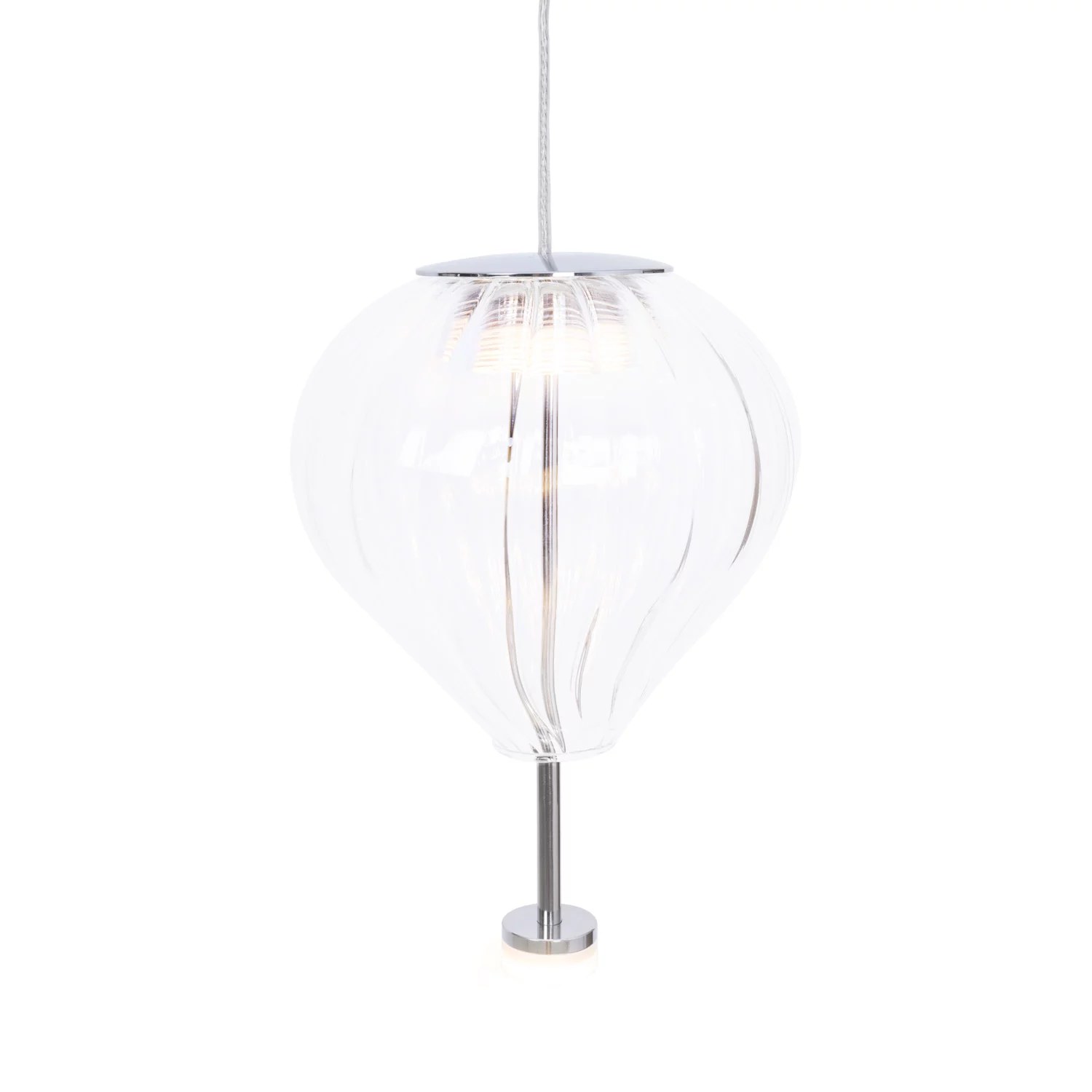 Lustră suspendată LED Palloncini I 6W 480lm 3000K alb + crom + sticlă transparentă Maxlight P0527