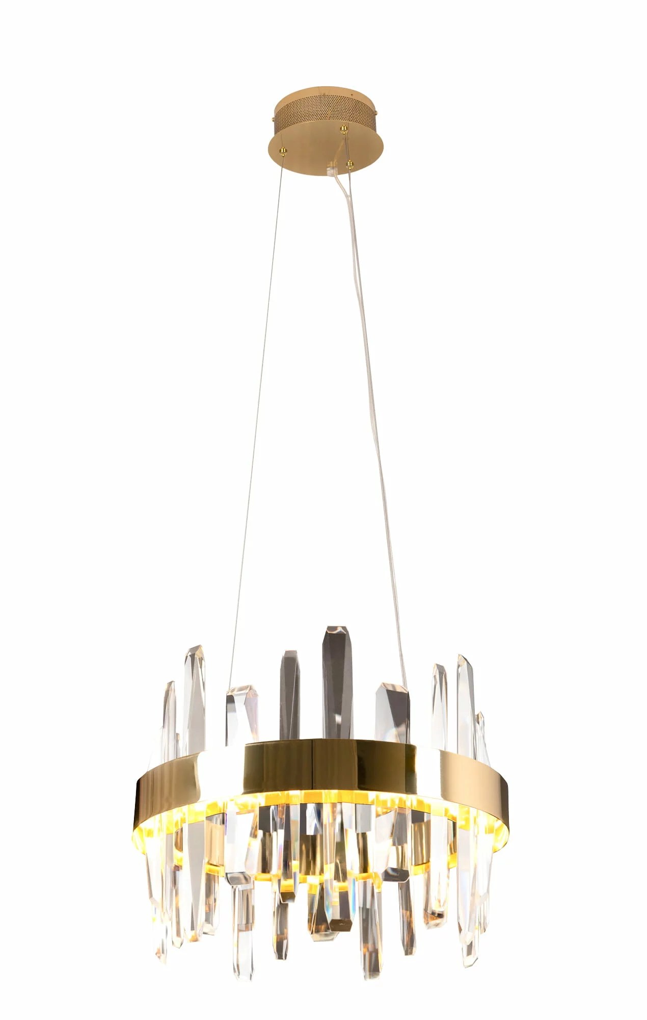 Lustră suspendată LED Prince 40cm 21W 1260lm 3200K auriu Maxlight P0420