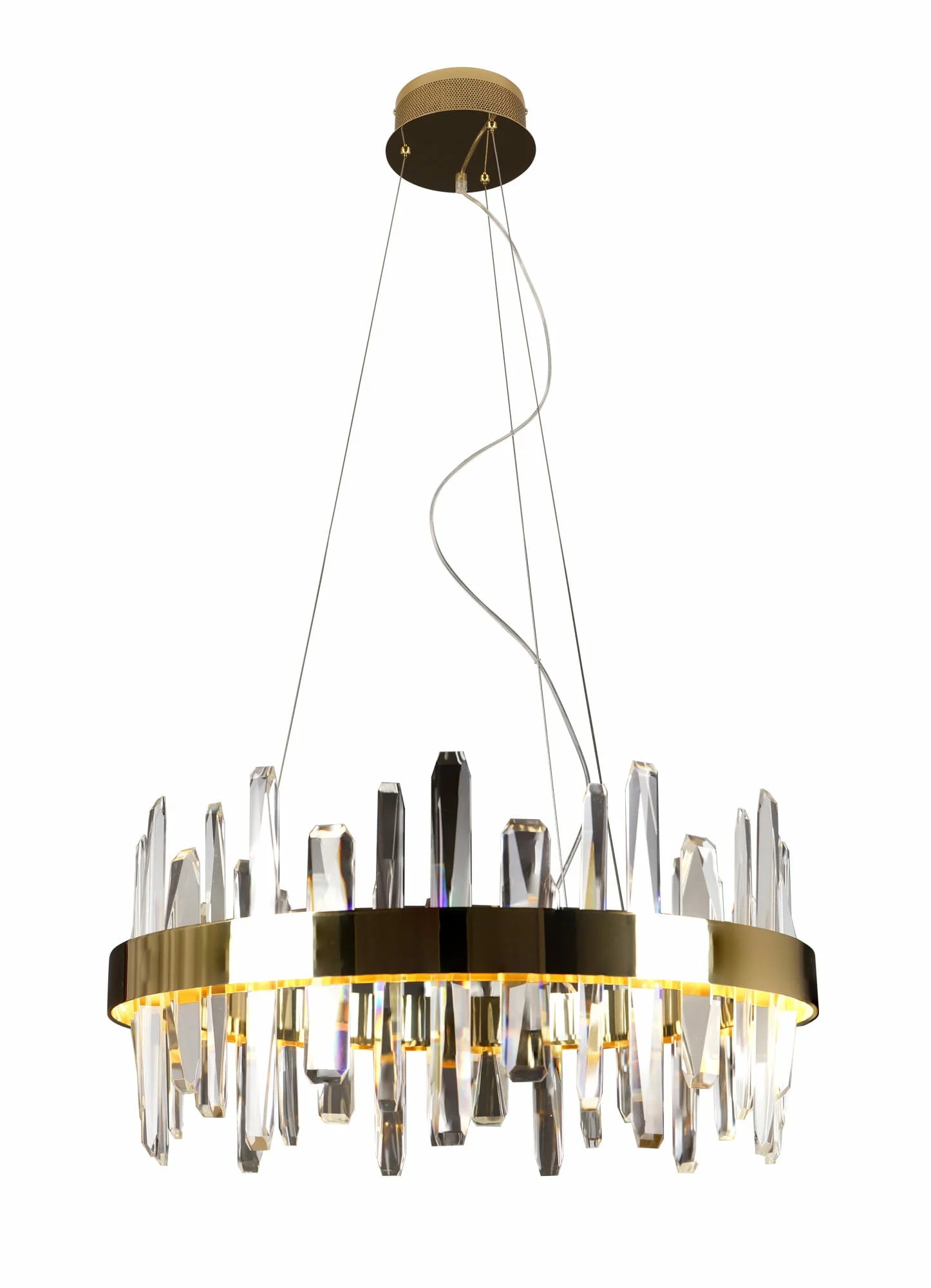 Lustră suspendată LED Prince 60cm 31W 1860lm 3200K auriu Maxlight P0421