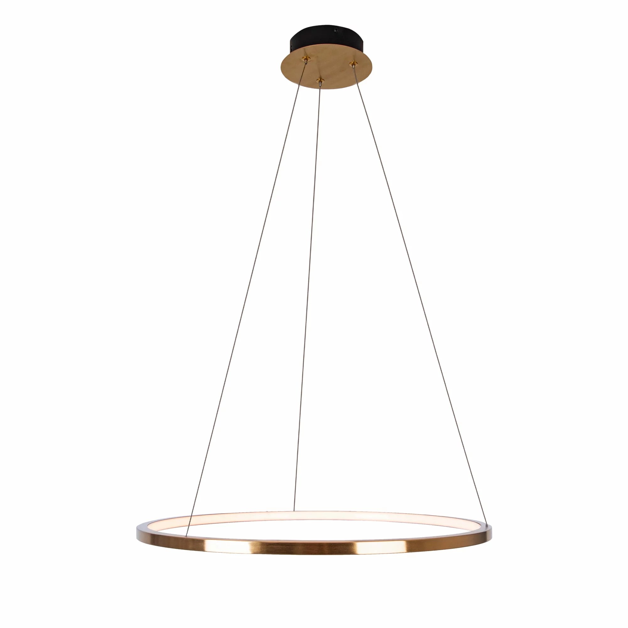 Lustră suspendată LED Queen 70cm 23W 2300lm 3000K auriu periat Maxlight P0494