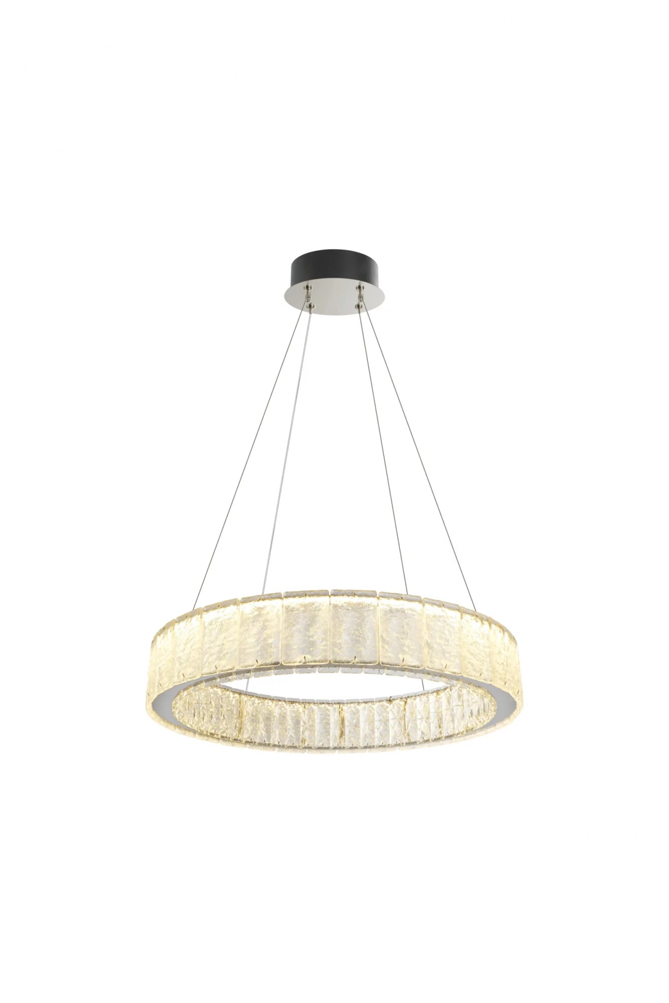 Lustră suspendată LED Savoy 30W 2507lm 3000K Ø59cm nichel satinat Maxlight P0695