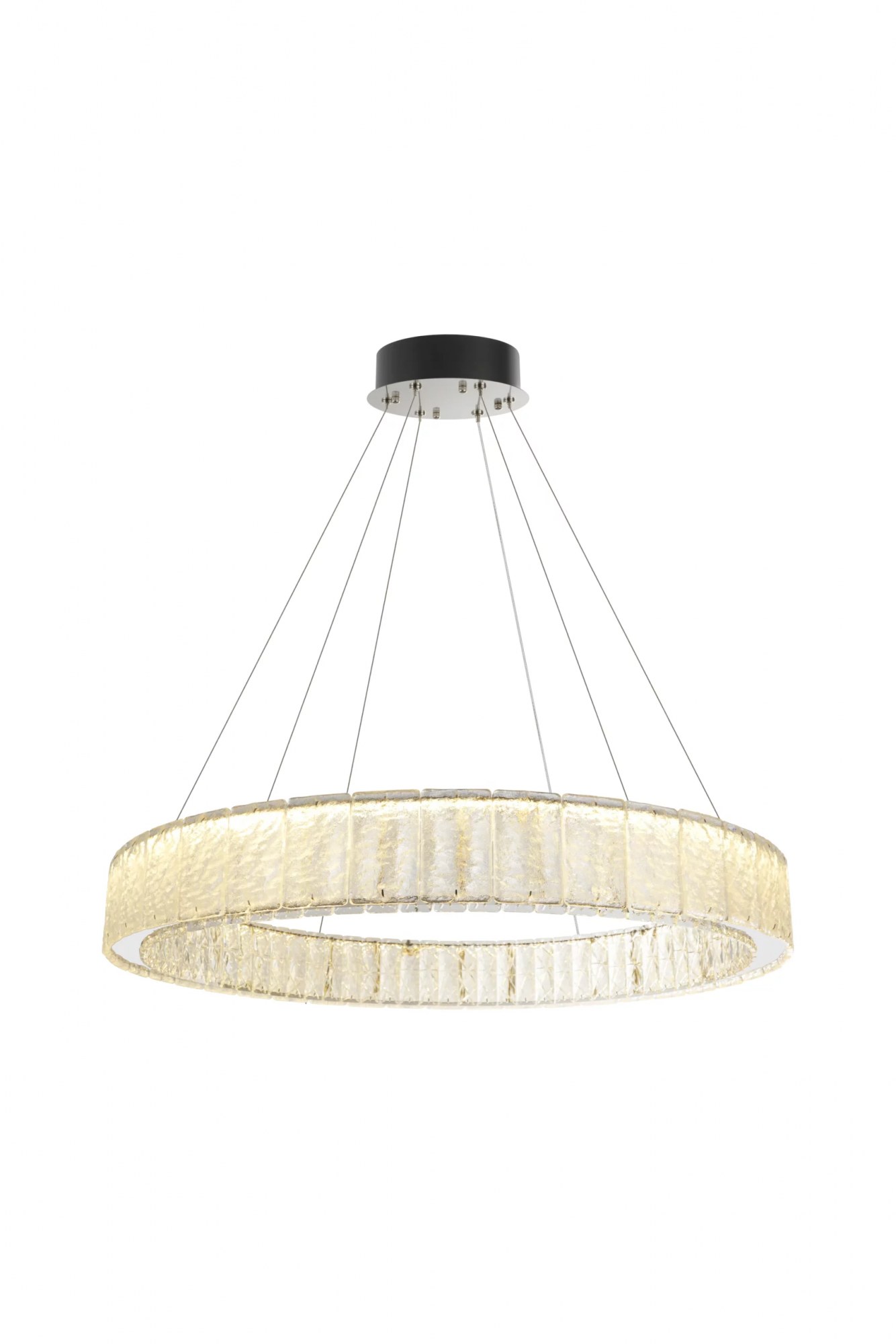Lustră suspendată LED Savoy 40W 2978lm 3000K Ø79cm nichel satinat Maxlight P0696