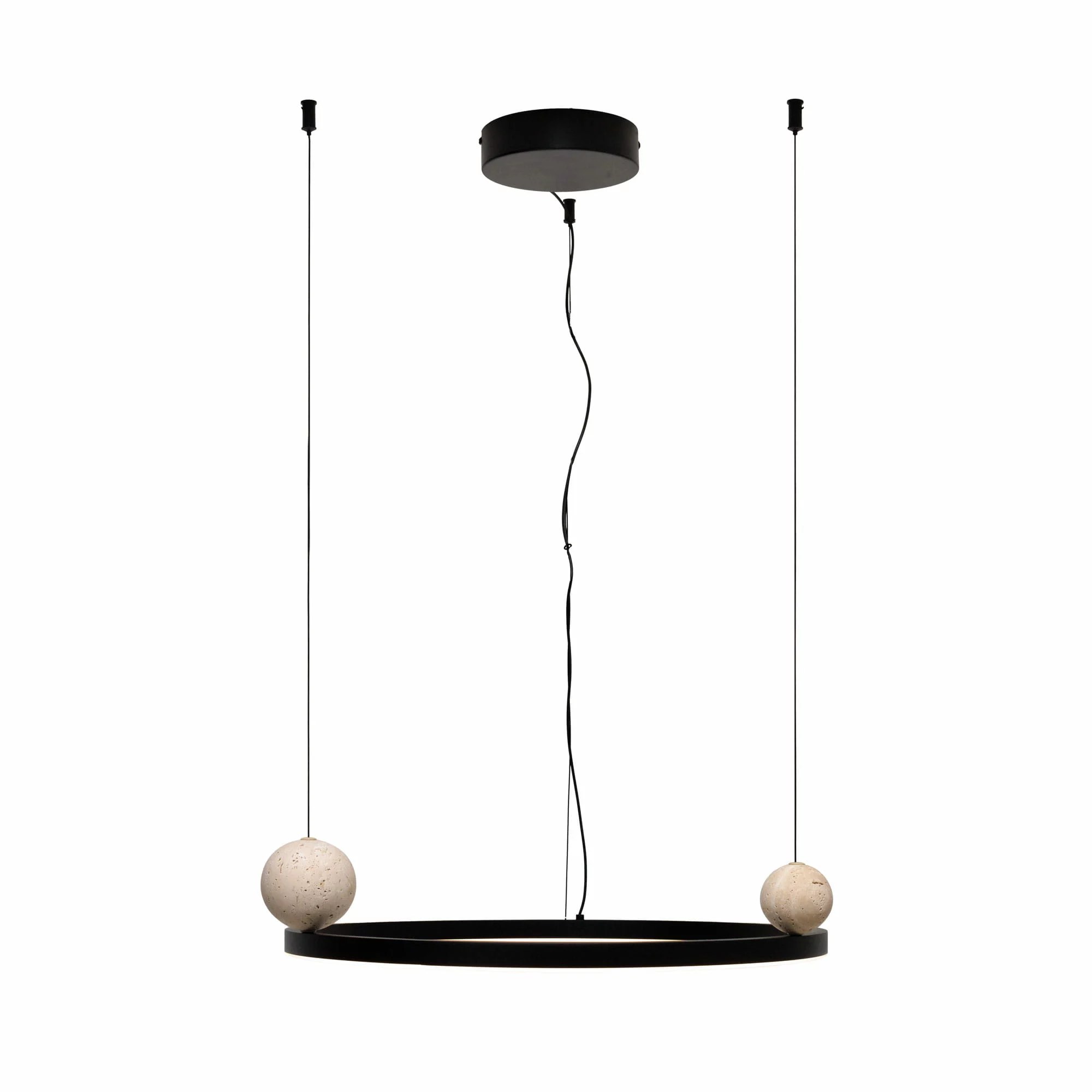 Lustră suspendată LED Solaris 35W 760lm 3000K Ø50cm negru Maxlight P0613