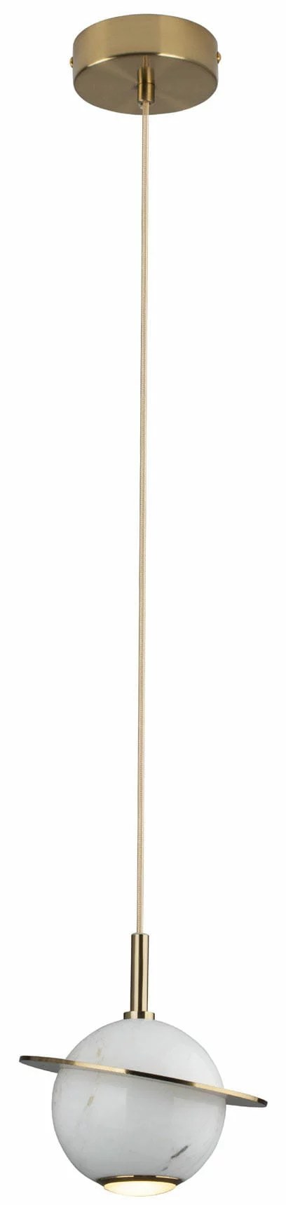 Lustră suspendată LED Uranos 5W 350lm 3000K Ø16cm alb + auriu Maxlight P0413
