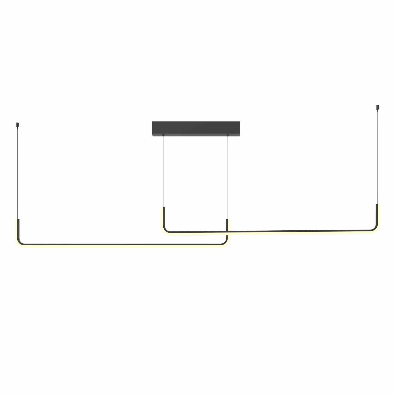 Lustră suspendată LED Urus 30W 2400lm 3000K L150cm negru Maxlight P0645