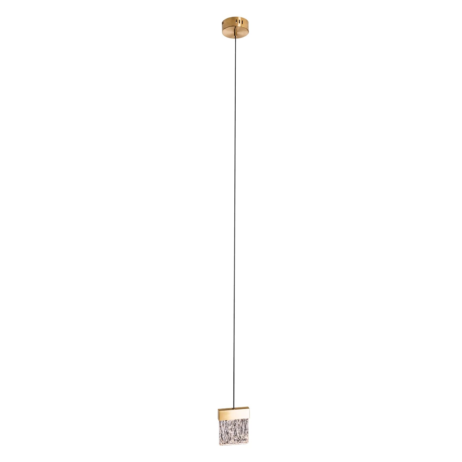 Lustră suspendată LED Vetro 4,5W 360lm 3000K dimabil auriu periat Maxlight P0573D