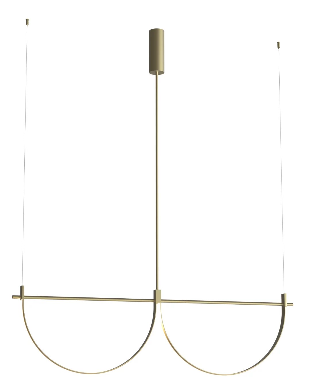 Lustră suspendată LED Victoria 39W 40W 2770lm 3000K 115° L128cm auriu Maxlight P0689