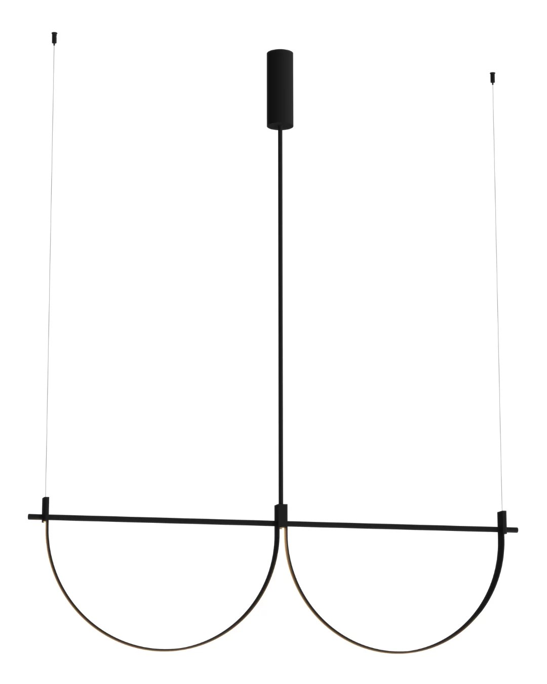 Lustră suspendată LED Victoria 39W 40W 2770lm 3000K 115° L128cm negru Maxlight P0688