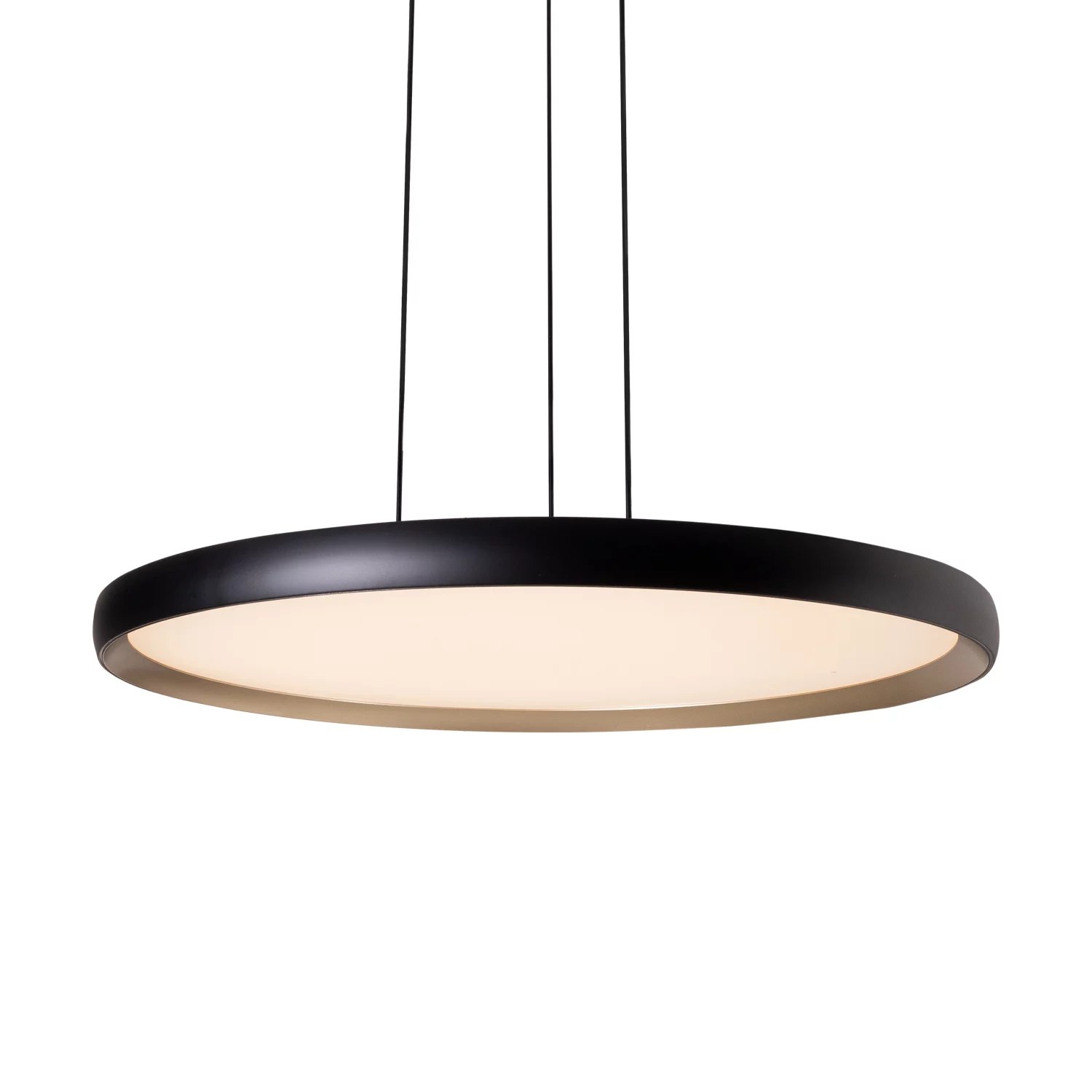 Lustră suspendată LED Vik 48cm 38,1W 2092lm 3000K negru + auriu Maxlight P0556