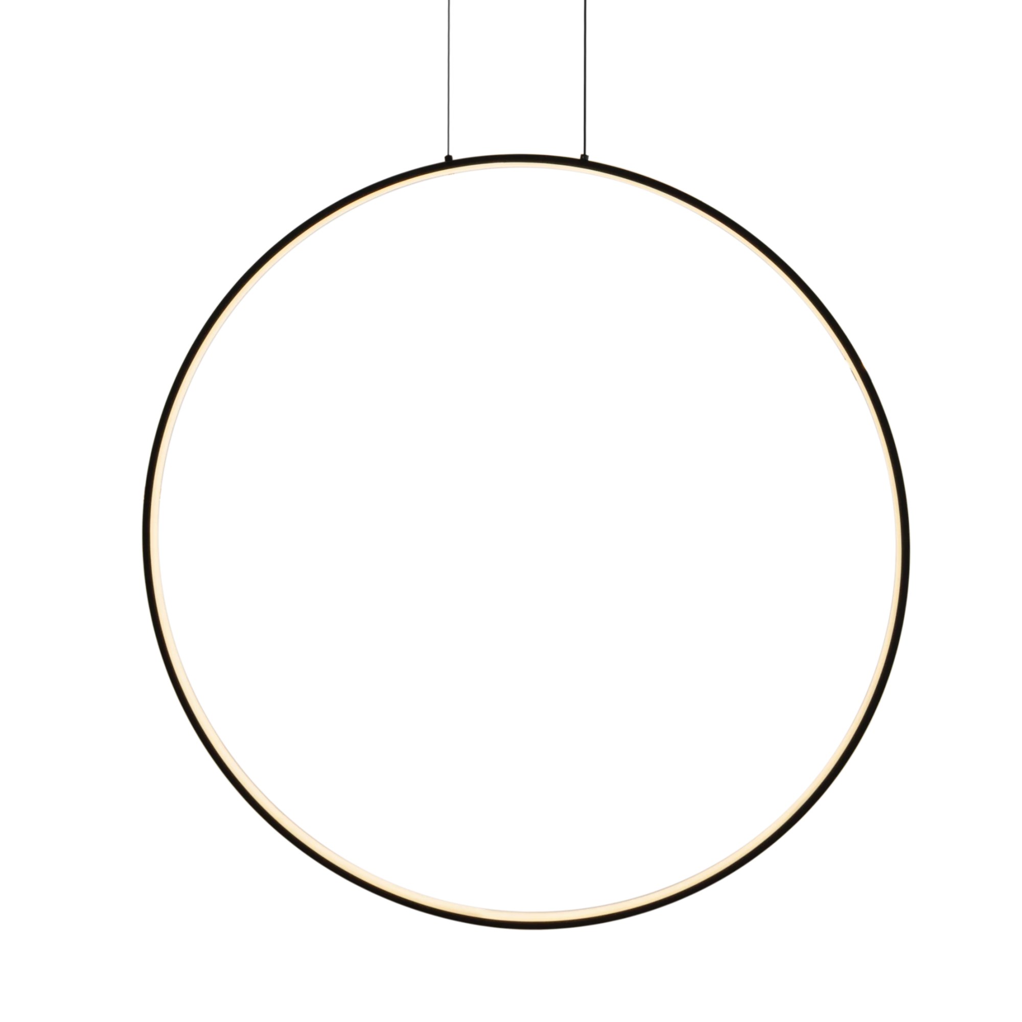 Lustră suspendată LED Visual orizontal 30W 29W 2085lm 3000K IP44 Ø80cm negru Maxlight P0654