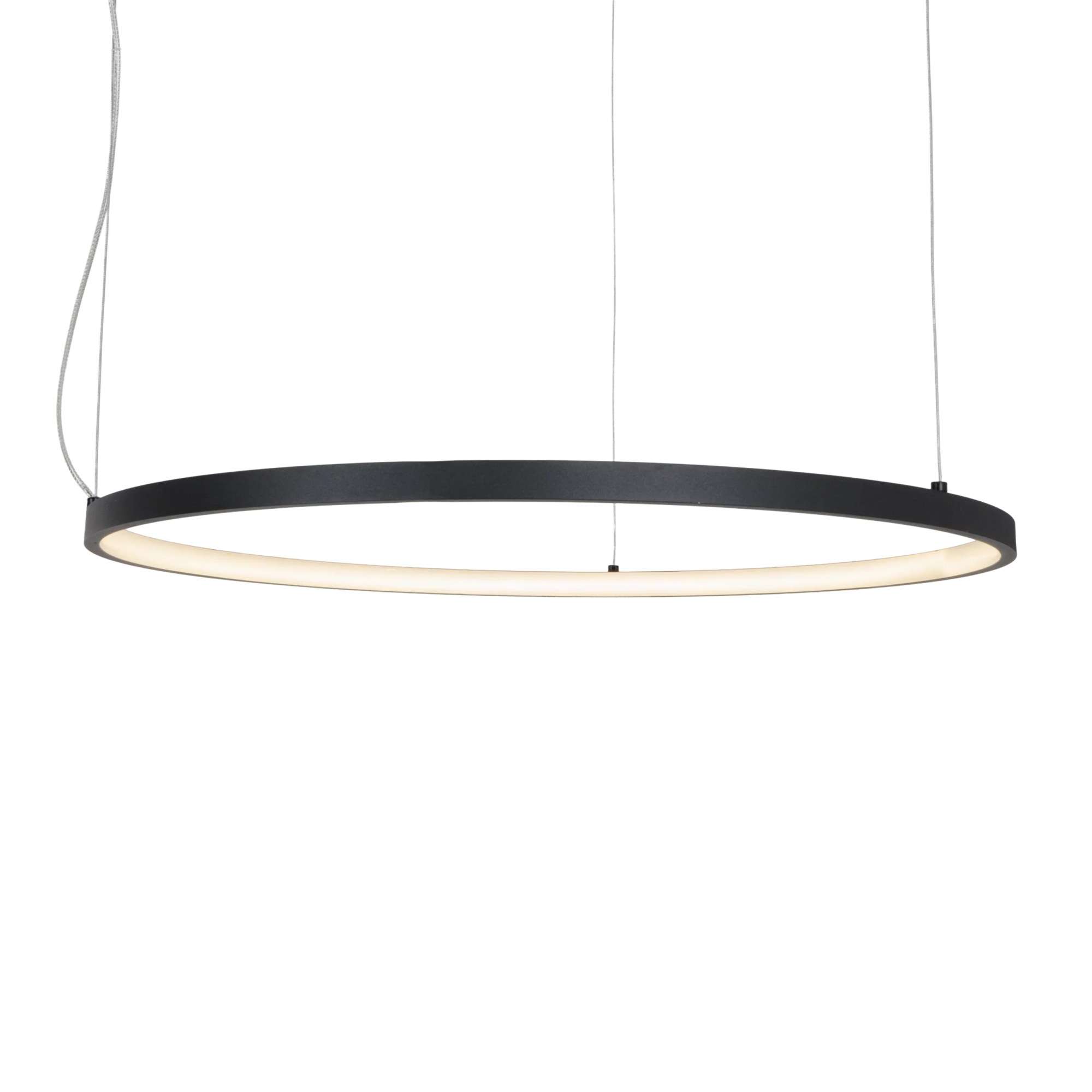 Lustră suspendată LED Visual vertical 24W 23W 1560lm 3000K IP44 Ø60cm negru Maxlight P0656