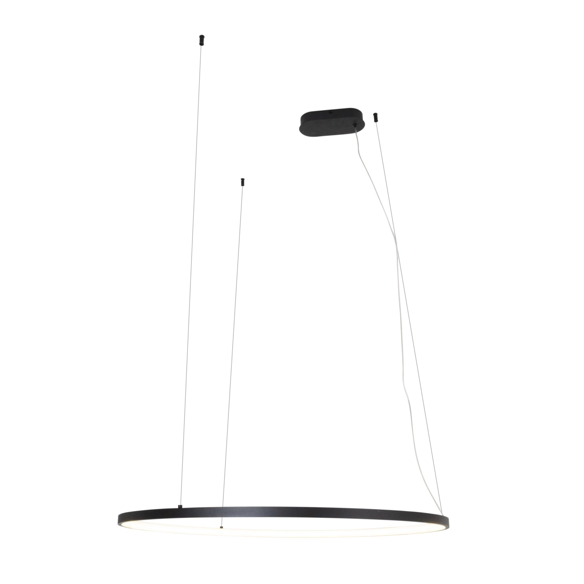 Lustră suspendată LED Visual vertical 30W 29W 2085lm 3000K IP44 Ø80cm negru Maxlight P0658