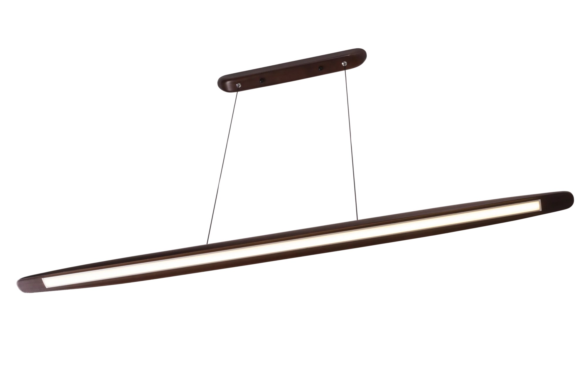 Lustră suspendată LED Woody 25W 1981lm 3000K L130cm lemn închis Maxlight P0598