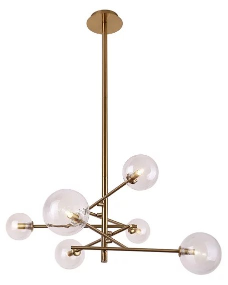 Lustră suspendată Lollipop G9x6 alamă Maxlight P0294