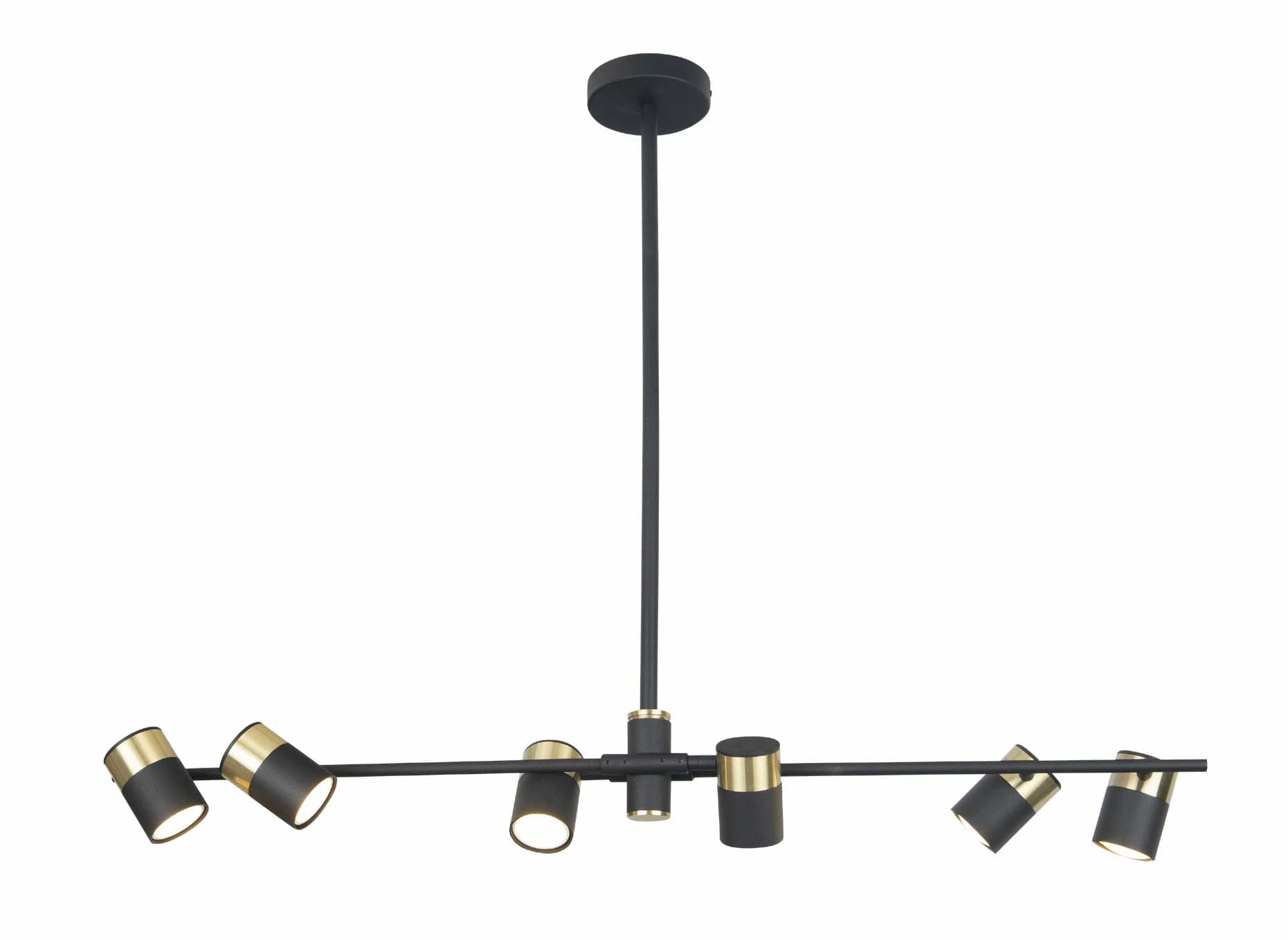 Lustră suspendată Puma GU10x6 auriu + negru Maxlight P0409