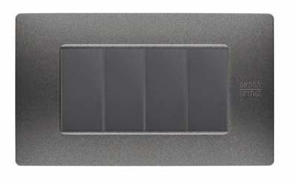 nea -  Flexa rama ornamentala 4 mod tecnopolimero (plastic) Grafit Aparataj, Modular
