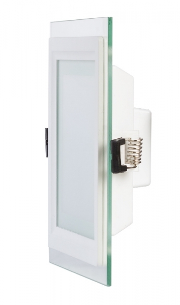 Panou LED cu sticla, incastrabil, patrat, 18W, SMD2835, lumina neutra, IP44