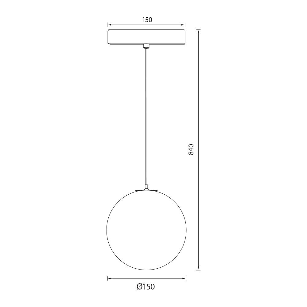 Pendul sina magnetica - Earth Led - Slim25 ∙ 6W ∙ 3000K ∙ Negru