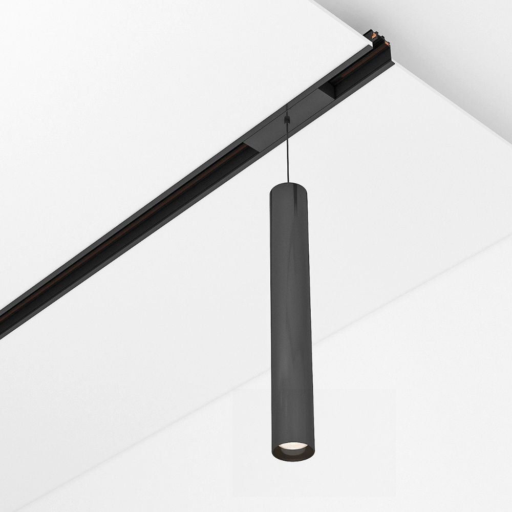 Pendul sina magnetica - Long Led - Slim25 ∙ 12W ∙ 3000K ∙ Negru