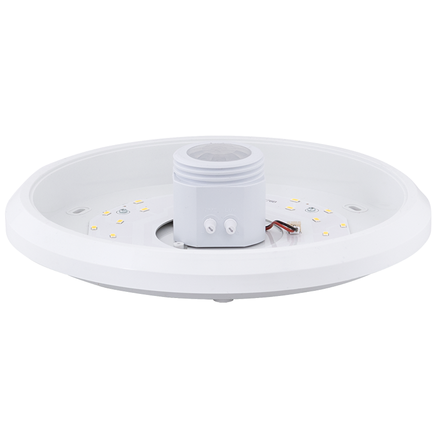 Plafoniera LED cu senzor PIR, rotunda, alba, 15W, 4000K, 220-240V AC, IP20