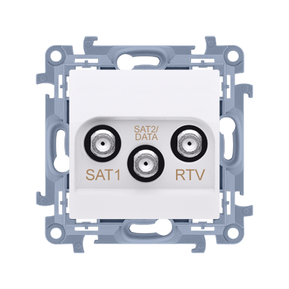Priza RTV-SAT-SAT (DATA), alb