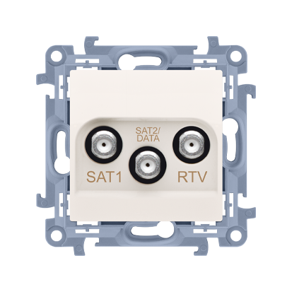 Priza RTV-SAT-SAT (DATA), crem
