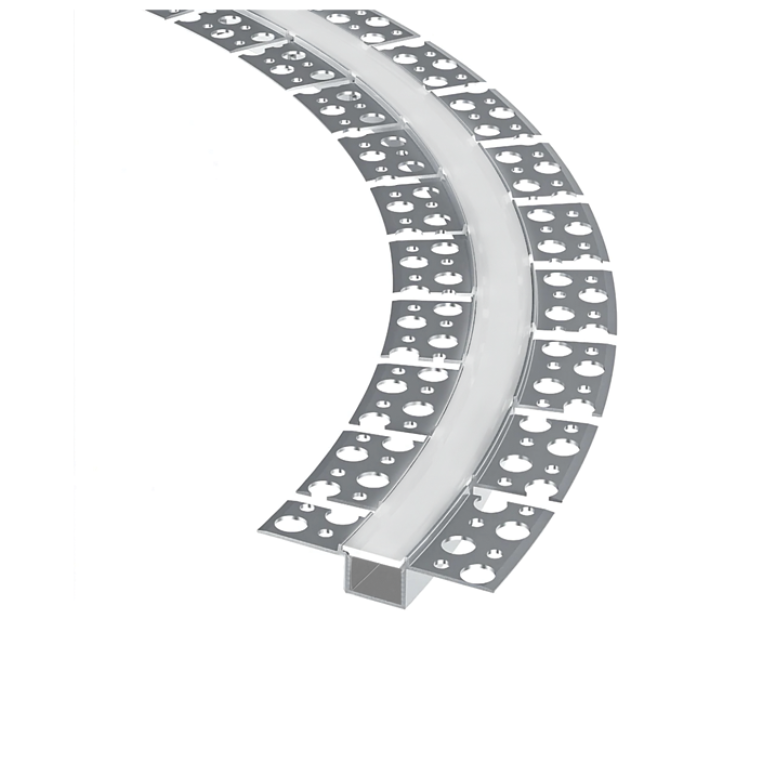 Profil flexibil din aluminiu fara margini P121FL cu difuzor silicon opal 2m/PC