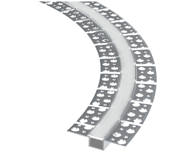 Profil flexibil din aluminiu fara margini P135FL cu difuzor silicon opal 2m/PC